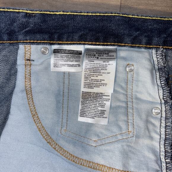 Levi Strauss 550 Big Mens 44X 29 Red Tab Denim Jeans Dark Blue - Picture 4 of 9
